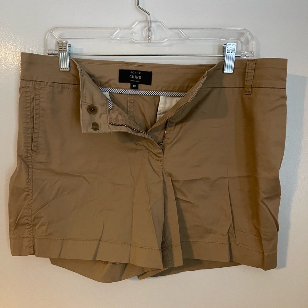 J. Crew khaki chino shorts size 10